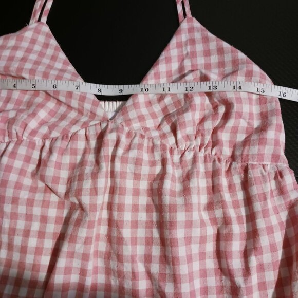Lost & Wonder Lets Go on‎ a Date Tiered Gingham Smocked Dress Size M Babydoll - Picture 13 of 14